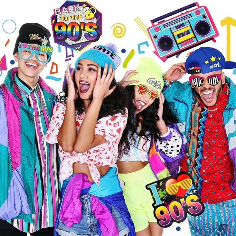 25 τμχ χάρτινα φορητά ανυψωτικά φωτογραφικά στηρίγματα αντίκες μηχανή της δεκαετίας του '90, που χρησιμοποιείται για διάφορα πάρτι γενεθλίων, πάρτι ψυχαγωγίας