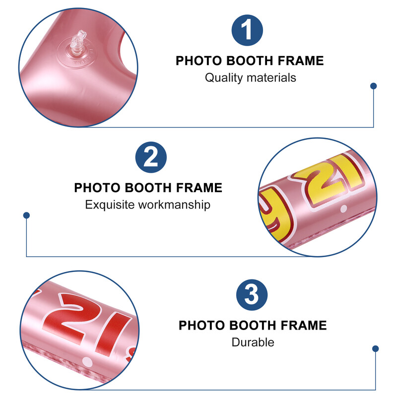 1 db születésnapi felfújható képkeret PVC party fotó kellékek 18 éves korig