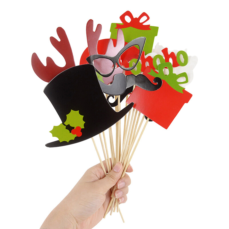 Kalėdų nuotraukų stendo rekvizitai Mielas Kalėdų Senelis Kalėdų eglutė Briedis Popierinis fotorekvizitas Naujųjų Metų Kalėdų papuošalai Navidad Dovanos