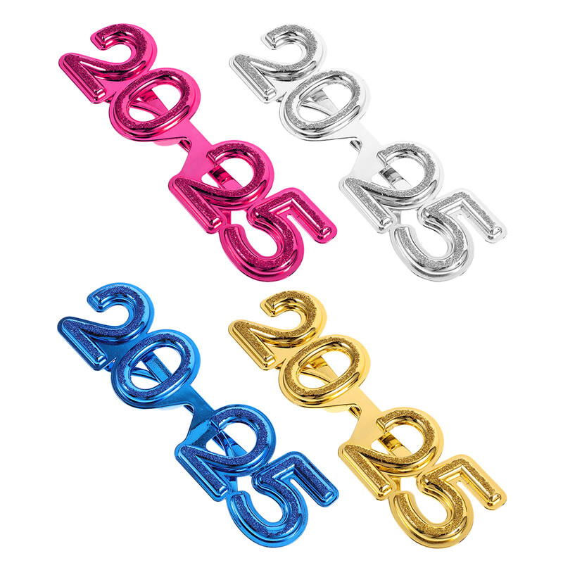 4 db kellékek 2025 szemüvegek száma szemüvegek újévi parti fotó vicces szemüveg napszemüveg