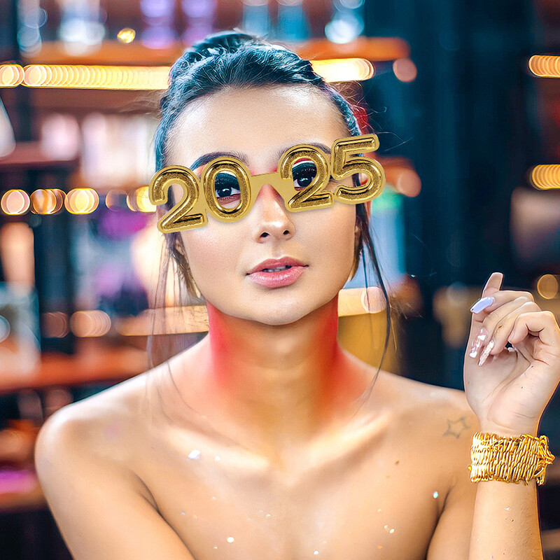 4 db kellékek 2025 szemüvegek száma szemüvegek újévi parti fotó vicces szemüveg napszemüveg