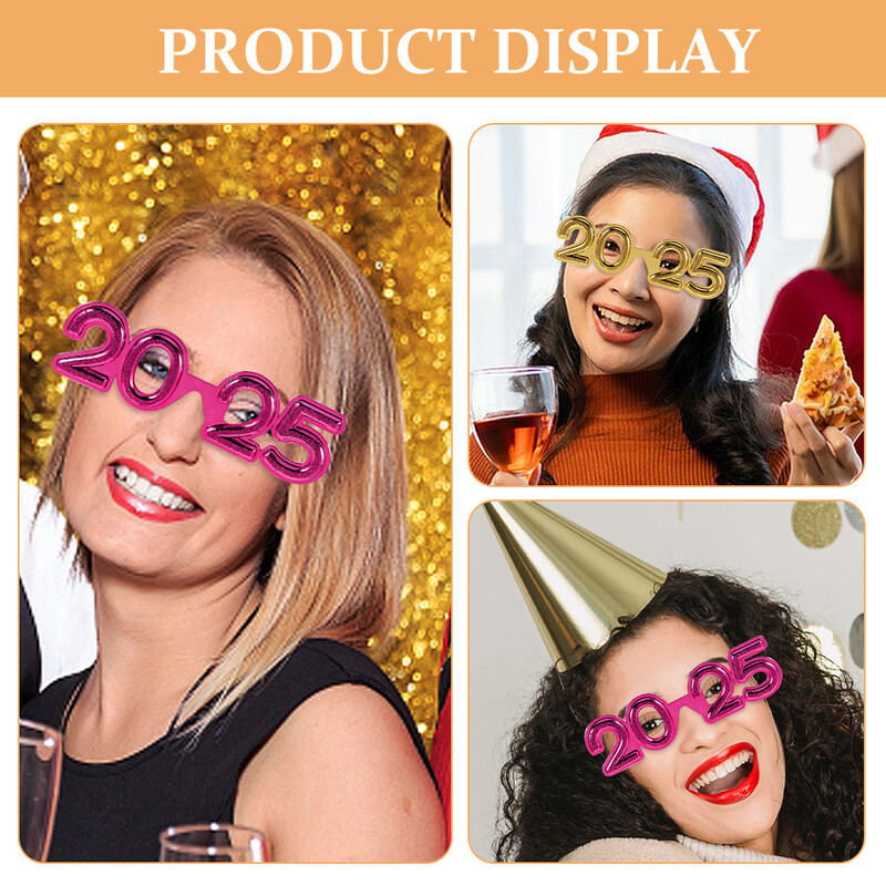 4 db kellékek 2025 szemüvegek száma szemüvegek újévi parti fotó vicces szemüveg napszemüveg