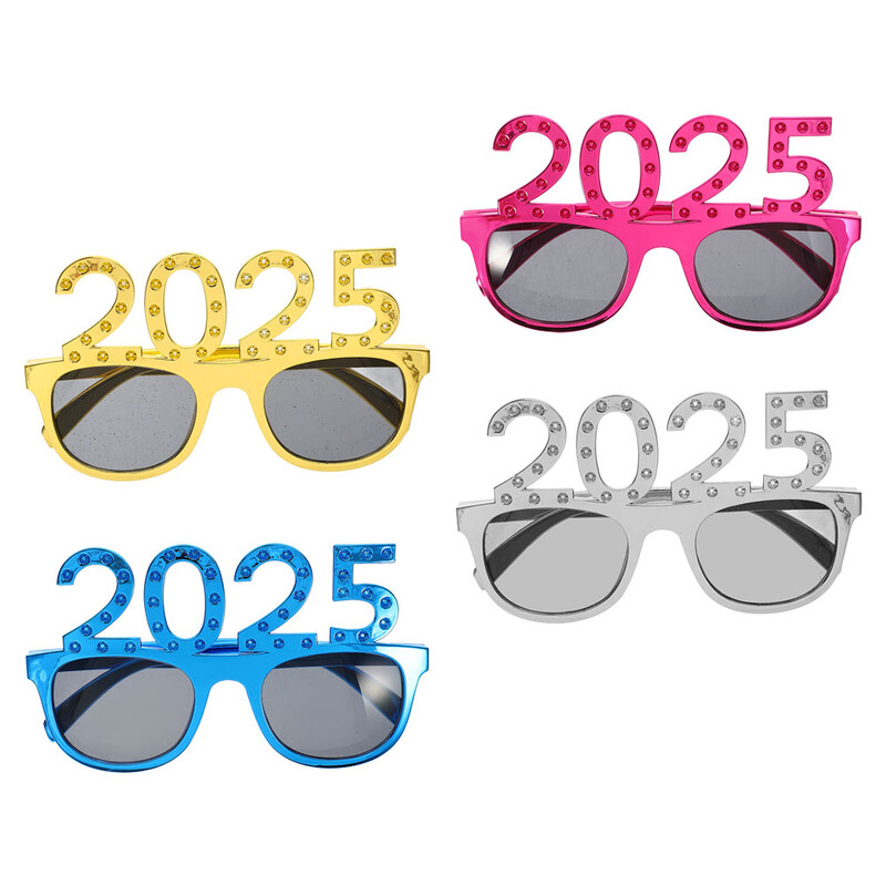 4 gab. 2025. gada brilles ballītes rekvizīti Jaungada kostīmu aksesuāri dod priekšroku brilles saulesbrilles dāvanai dekori modelēšanas apģērba piederumi foto