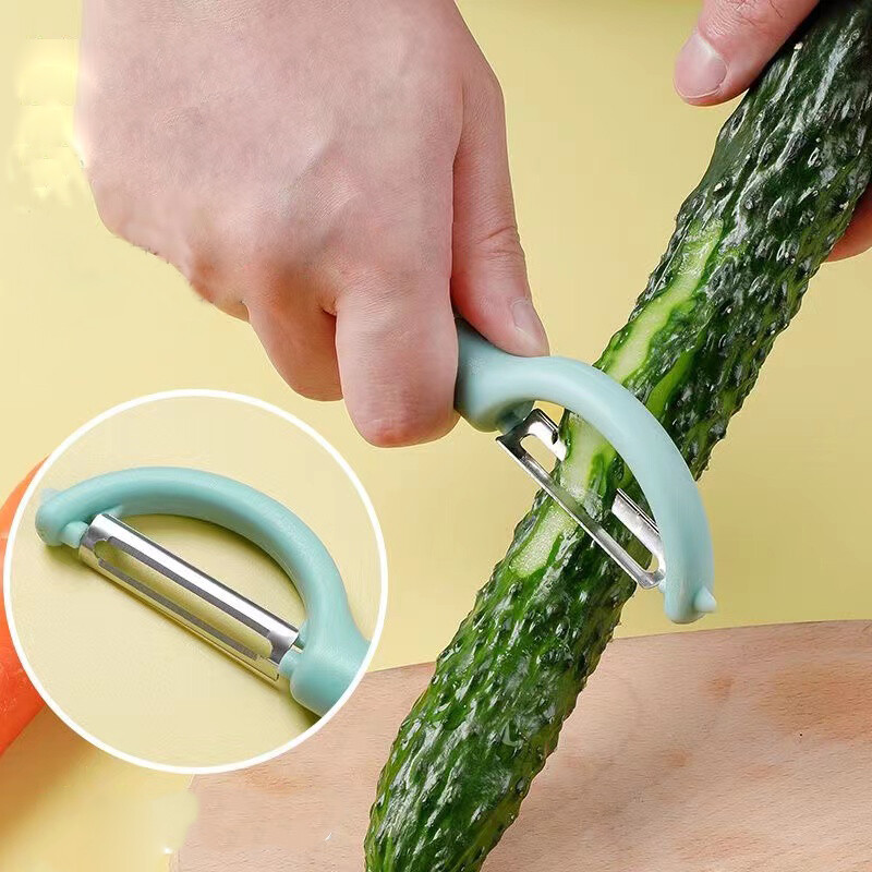 2 az 1-ben rozsdamentes acél hámozó konyhai burgonya gyümölcsös héj eltávolítása zöldség gyalu hámozó kézi gyorshámozó zöldségvágó szerszám