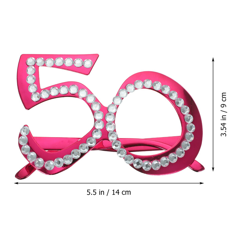 Recuzită de petrecere Ochelari de 50 de ani Ochelari de vedere Foto Ochelari de vedere pentru aprovizionare Costum amuzant Ochelari de soare Decorare pentru vârstă Cadouri pentru bărbați Rotunzi