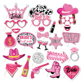 West Cowboy Girls Disco Party Photo Booth Kellékek Menyasszony hozzám Születésnapi Party Vicces szemüvegek Ajkak Kalapok Barkácsolás Fényképezés Kellék Dekor