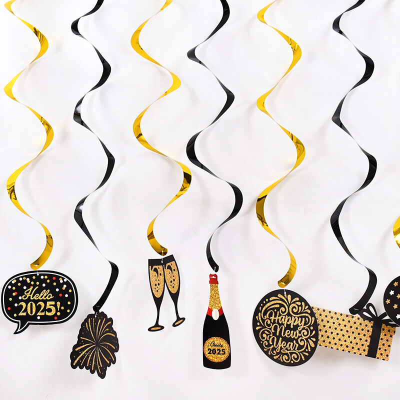 Boldog új évet 2025 Papír szemüveg képkeret Fekete arany fotófülke kellékek szilveszteri parti díszek karácsonyi kellékek
