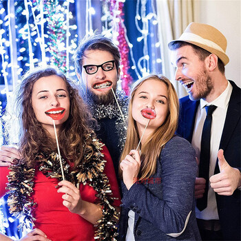 20Pcs/Set Adult Funny Lip Mouth DIY Photobooth Props Wedding Decoration DIY Photo Booth Birthday Party Wedding Decorations