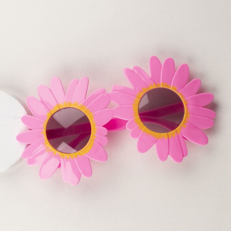 Dekoratív szemüvegek Party Funky kellékek napraforgó kis százszorszép virág alakú fotó kellékek műanyag stílusú napszemüvegek