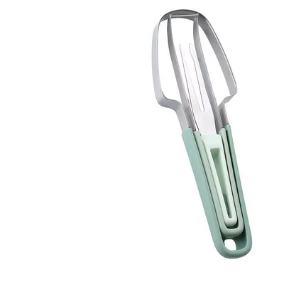 3 vienā nerūsējošā tērauda arbūzu griezējs Daudzfunkcionāls augļu griešanas kombinētais nazis pārnēsājams augļu atdalītājs