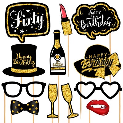 KUKUZHU 1set 30 40 50 60 18Happy Birthday Photobooth Props 30th 40th 50th 60th 18th Years Party Photo Booth Διακοσμήσεις για ενήλικες