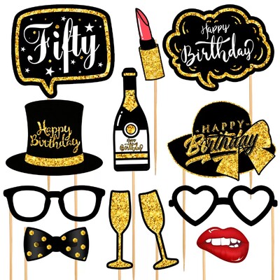 KUKUZHU 1set 30 40 50 60 18Happy Birthday Photobooth Props 30th 40th 50th 60th 18th Years Party Photo Booth Διακοσμήσεις για ενήλικες