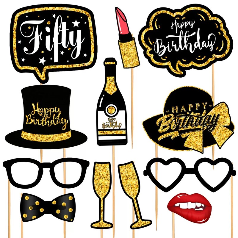 KUKUZHU 1set 30 40 50 60 18Happy Birthday Photobooth Props 30th 40th 50th 60th 18th Years Party Photo Booth Διακοσμήσεις για ενήλικες