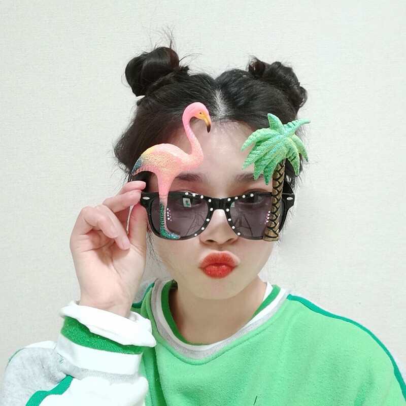 Hawaii Beach Vicces szemüvegek Ananász Madár Gitár Napszemüvegek Nyári Luau Hawaii Pool Beach Party Favor Dekoráció Fénykép kellékek