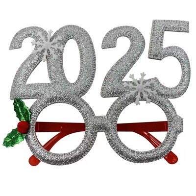 6 db 2025-ös szám karácsonyi szemüvegek karácsonyi buli gyerekeknek felnőtt fotókabin kellékek szemüvegkeret újévi ajándék otthoni kellékek