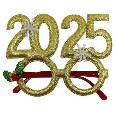 6 db 2025-ös szám karácsonyi szemüvegek karácsonyi buli gyerekeknek felnőtt fotókabin kellékek szemüvegkeret újévi ajándék otthoni kellékek