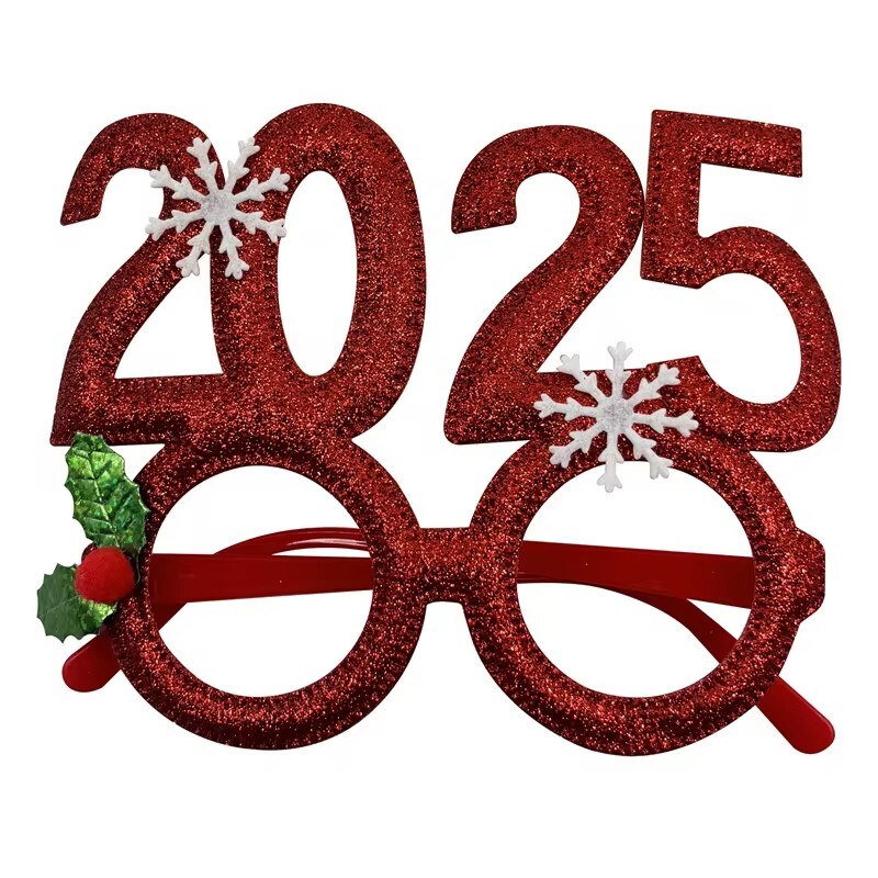6 db 2025-ös szám karácsonyi szemüvegek karácsonyi buli gyerekeknek felnőtt fotókabin kellékek szemüvegkeret újévi ajándék otthoni kellékek