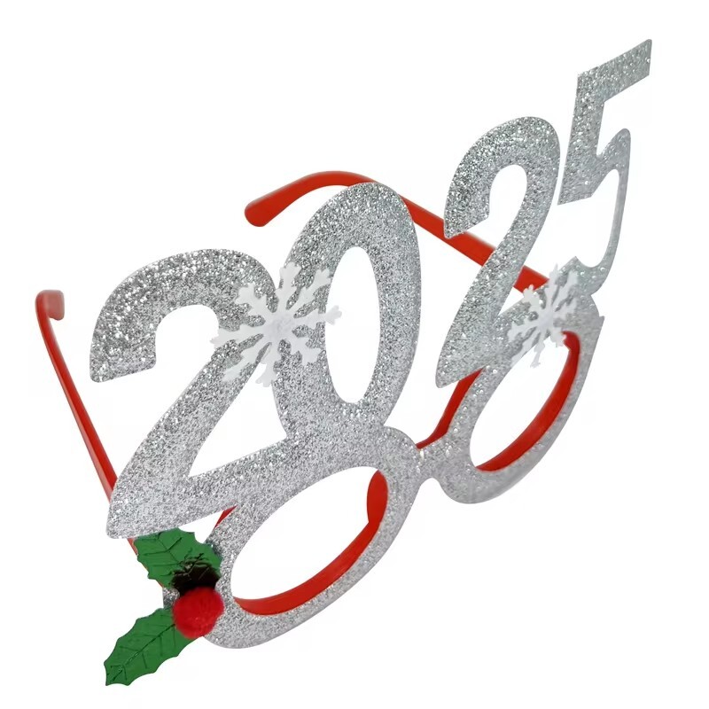 6 db 2025-ös szám karácsonyi szemüvegek karácsonyi buli gyerekeknek felnőtt fotókabin kellékek szemüvegkeret újévi ajándék otthoni kellékek