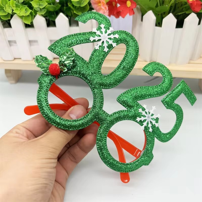 6 db 2025-ös szám karácsonyi szemüvegek karácsonyi buli gyerekeknek felnőtt fotókabin kellékek szemüvegkeret újévi ajándék otthoni kellékek