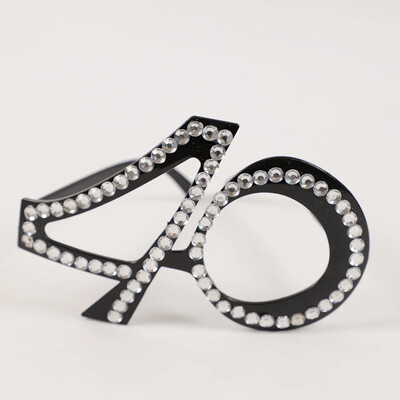 1 db gyémánt születésnapi 18/20/21/30/40/50/60/80 éves szemüvegek ajándék fotókellékek boldog születésnapi buli dekorációjához