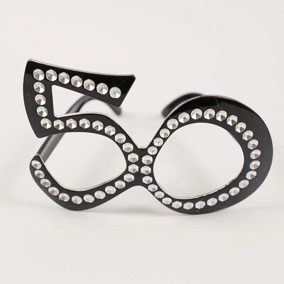 1 db gyémánt születésnapi 18/20/21/30/40/50/60/80 éves szemüvegek ajándék fotókellékek boldog születésnapi buli dekorációjához