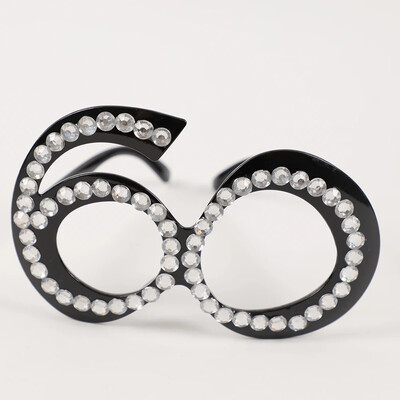 1 db gyémánt születésnapi 18/20/21/30/40/50/60/80 éves szemüvegek ajándék fotókellékek boldog születésnapi buli dekorációjához