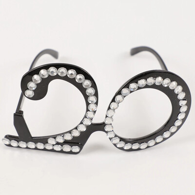 1 db gyémánt születésnapi 18/20/21/30/40/50/60/80 éves szemüvegek ajándék fotókellékek boldog születésnapi buli dekorációjához