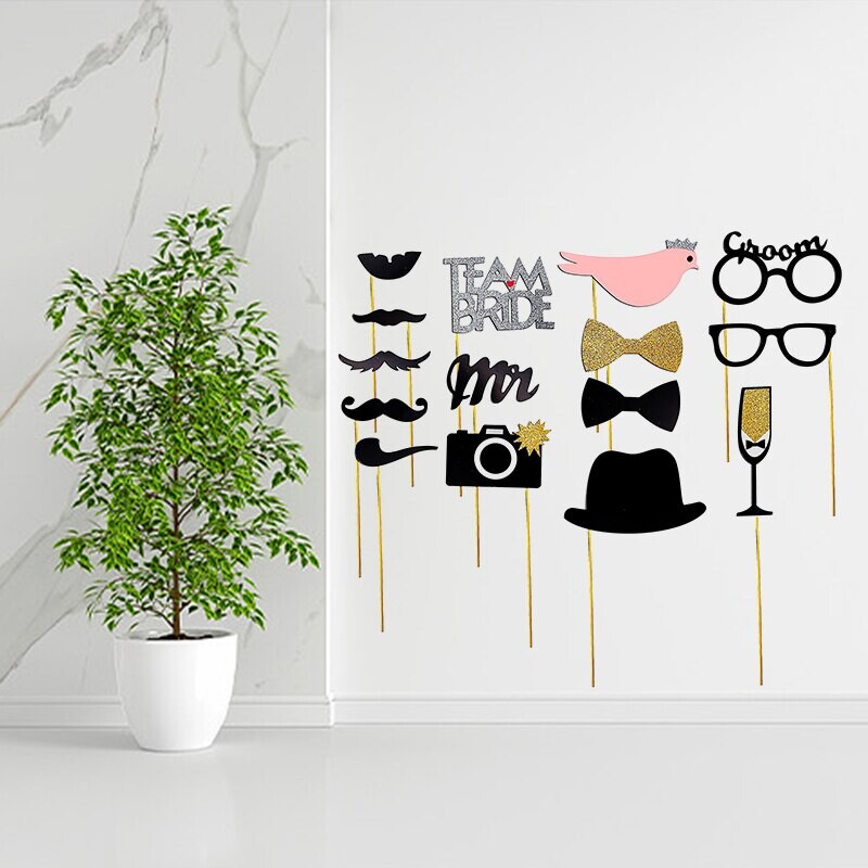 Fotografii portabile pentru petrecere de nuntă creative Decorații de fotografiere în echipă pentru mire și mire