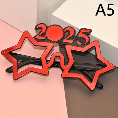 Γυαλιά 2025 Πρωτοχρονιάτικο πάρτι Διακόσμηση ματιών Πλαστικά στηρίγματα Γυαλιά ηλίου Φωτογραφία στηρίγματα Χριστουγεννιάτικα στολίδια Αστεία γυαλιά