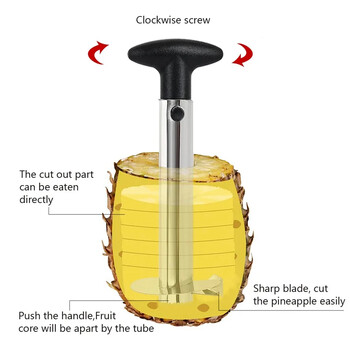 Κόφτης αποφλοίωσης ανανά από ανοξείδωτο ατσάλι Εργαλεία φρούτων κουζίνας Εργαλεία μαγειρικής αξεσουάρ κουζίνας αξεσουάρ κουζίνας