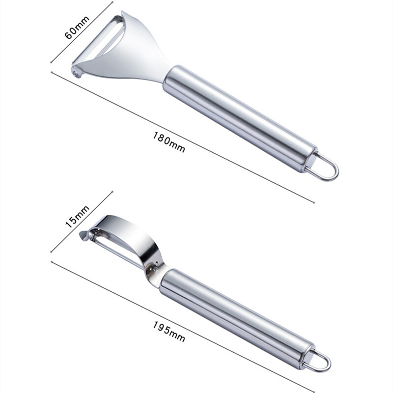 Rozsdamentes acél kettős felhasználású burgonyahámozó alma sárgarépa hámozó kés Gyümölcsvágó Éles kaparó konyhai eszközök