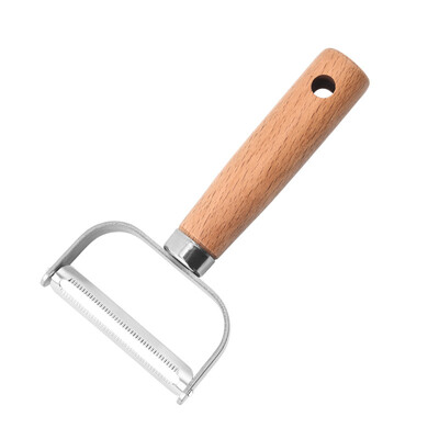 Nerūdijančio plieno daržovių skustukas su medine rankena Daugiafunkcinis bulvių morkų trintuvės smulkintuvas pjaustymo peilis virtuvės įtaisas