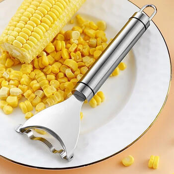 Εγχειρίδιο Corn stripper από ανοξείδωτο ατσάλι Corn Planer Cob stripper επαναχρησιμοποιούμενος αποφλοιωτής καλαμποκιού Αλωνιστής κουζίνας Εργαλείο Gadget φρούτων λαχανικών