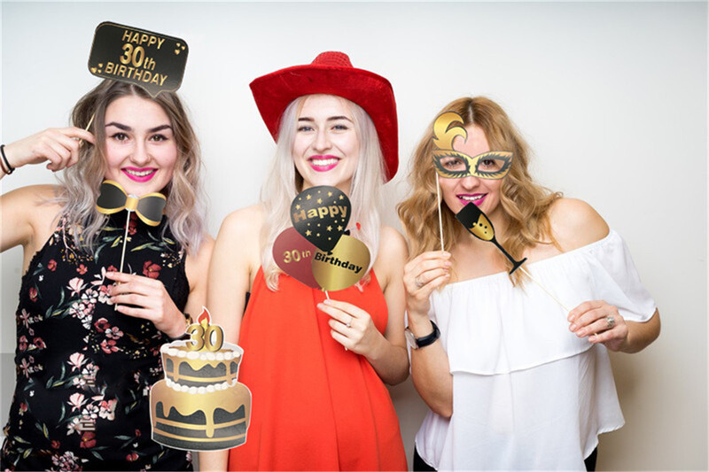 18 21 30 40 50 60. születésnapi fényképes kellékek Felnőtt Születésnapi Party Fotófülke kellékek Születésnapi dekorációs kellékek