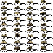 18. 30. 40. 50. Születésnapi parti Papírszemüveg Fekete arany Boldog születésnapi parti dekoráció 18 30 40 50 60 70 éves fényképes kellék