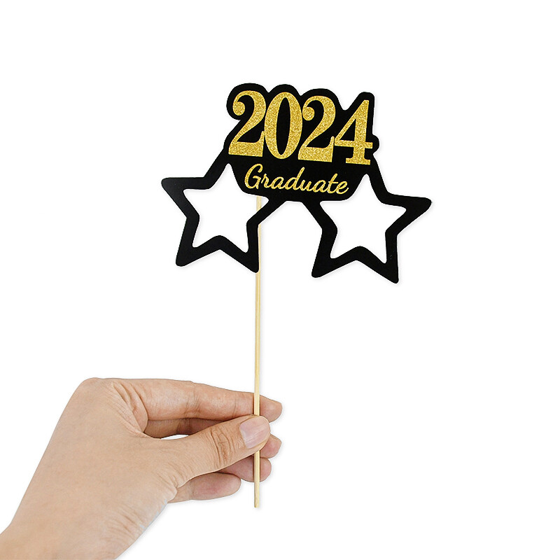 25 db Ballagási papír Fotófülke kellékek, 2024-es ballagási parti dekorációs kellékek Vicces osztályozó szemüvegek