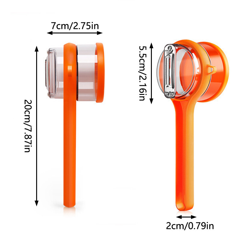 Daugiafunkcis lupimo peilis su laikymo dėžute Rankinis obuolių lupimo pjaustytuvas Nešiojamas daržovių bulvių skustuvai Virtuvės priedai