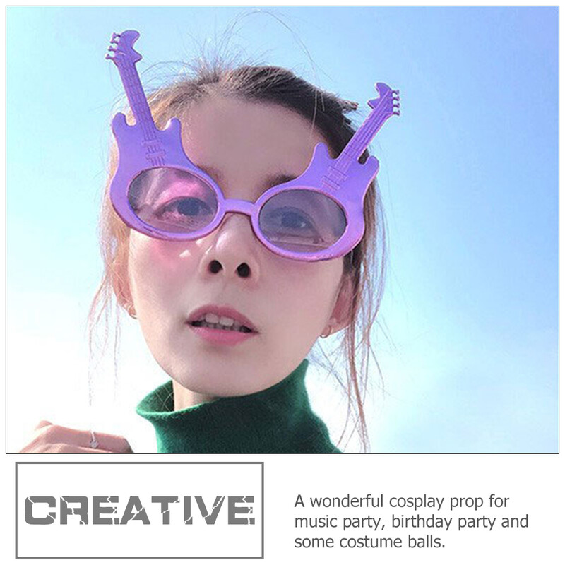 6 vnt Vakarėlio dekoratyviniai akiniai Išdaigų Akiniai Vakarėliui Akiniai Gitaros Dizaino Akiniai