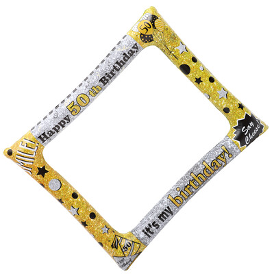 Πλαίσιο χειρός Φουσκωτά φωτογραφικά μπαλόνια 40ου περιπτέρου Pvc πάρτι