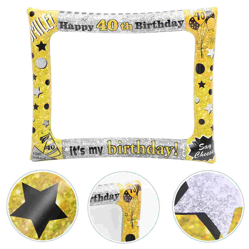 Πλαίσιο χειρός Φουσκωτά φωτογραφικά μπαλόνια 40ου περιπτέρου Pvc πάρτι