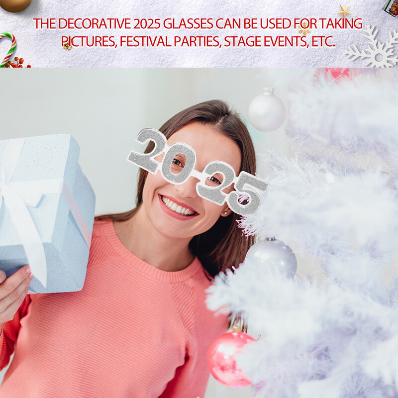 2025 m. Akiniai Akiniai nuo saulės Akiniai Rekvizitai Vakarėlio dekorai Naujųjų Metų numeris Juokingi modeliavimo drabužiai Dekoracija