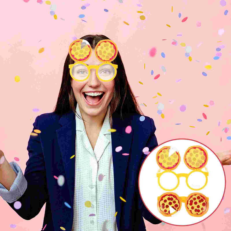 2 vnt Vakarėlių akiniai Dekoratyviniai akiniai nuo saulės Kvailas Juokingi Pizza Cosplay Akiniai Madingi