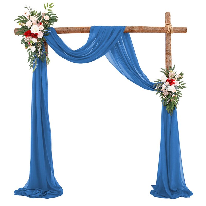 Nunta Arc Draperie Rustic Wedding Party Decor Ceremonie Agățat Materiale șifon țesătură perdea Valance Fundal fotografie