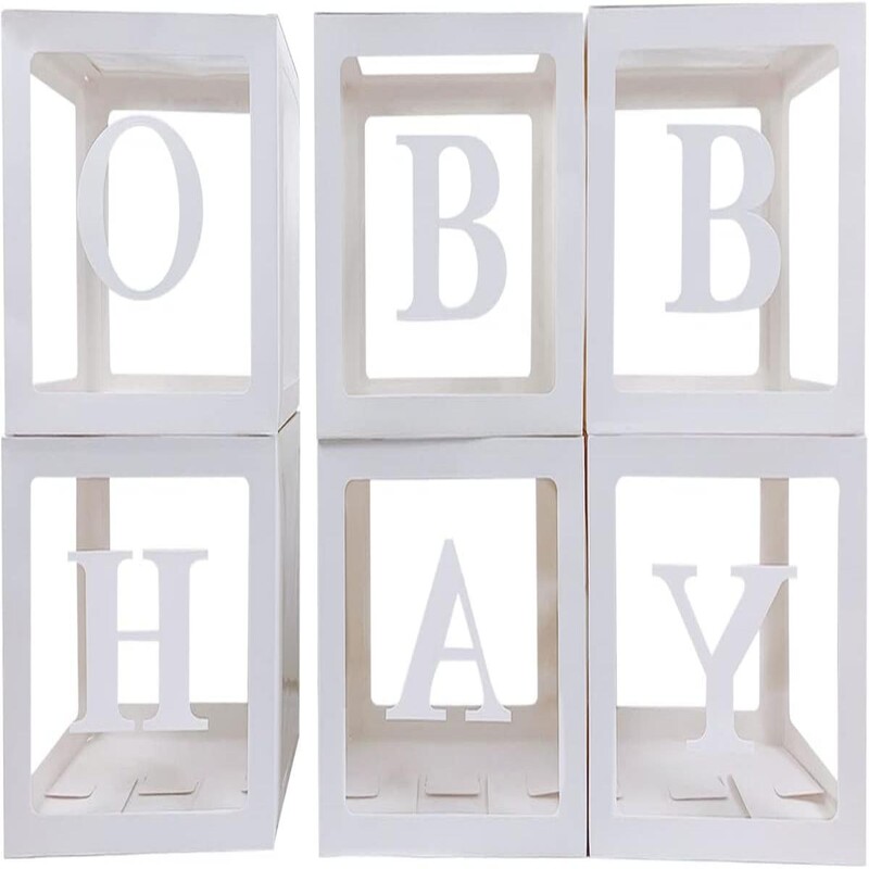 Babadobozok betűkkel vagy számokkal, Baba,Eid,One,Ohbaby,2024 születésnapi,Eid party dekoráció,Baby Show dekoráció