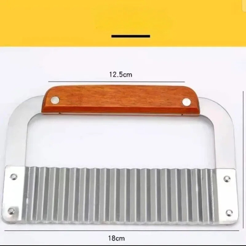 Karštas išpardavimas 1vnt nerūdijančio plieno bulvių pjaustytuvas banguotas peilis gruzdintų bulvyčių pjaustyklė daržovių pjaustyklė gruzdintų bulvyčių pjaustymo virtuvės įrankiai