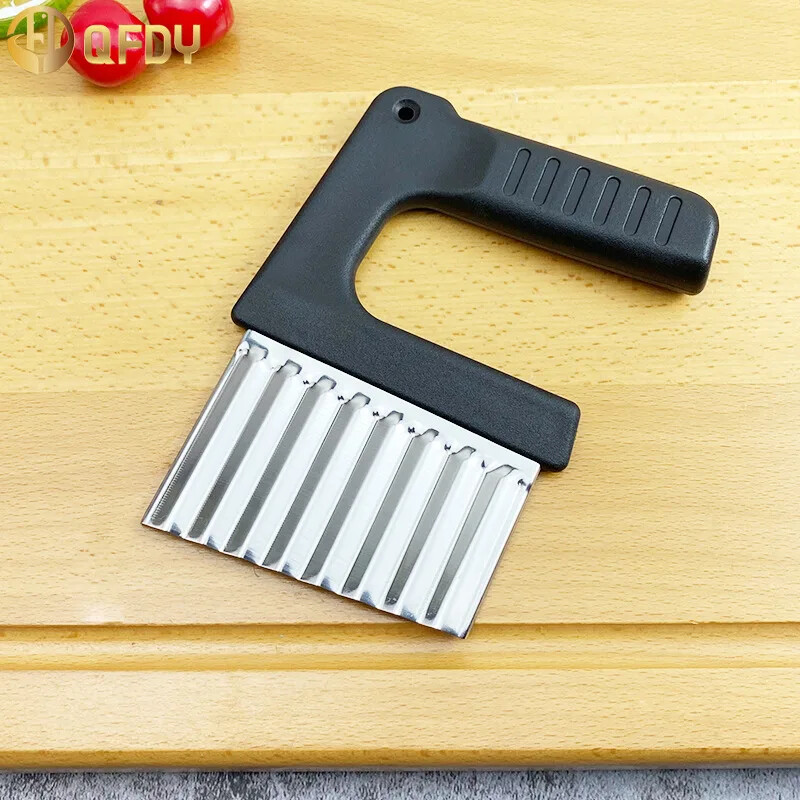 Bulvių pjaustyklė Prancūziška kepimo mašina nerūdijančio plieno bulvių drožlių pjaustyklė tešlai daržovių vaisiams raukšlėti banguotas pjaustyklės peilis