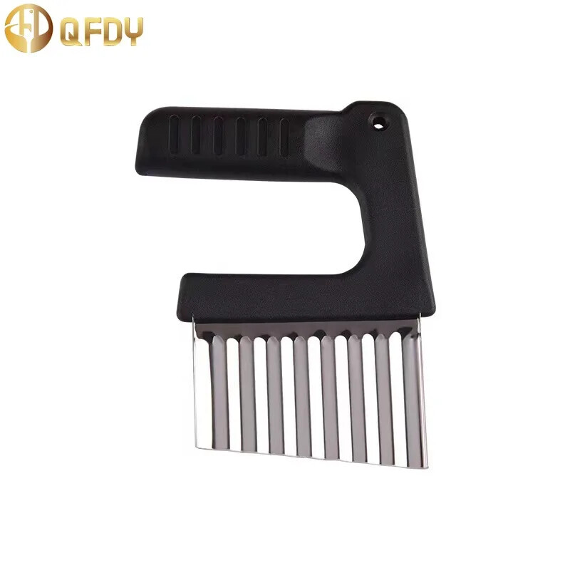 Bulvių pjaustyklė Prancūziška kepimo mašina nerūdijančio plieno bulvių drožlių pjaustyklė tešlai daržovių vaisiams raukšlėti banguotas pjaustyklės peilis