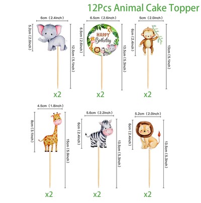 Jungle Animals méhsejt asztali dekoráció dzsungel születésnapi parti dekoráció gyerekeknek babaváró 1. születésnapi vadon élő szafari parti kellékek