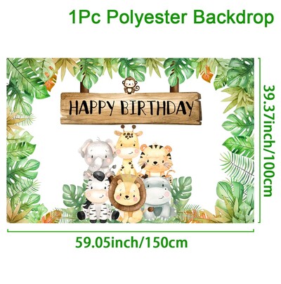 Jungle Animals méhsejt asztali dekoráció dzsungel születésnapi parti dekoráció gyerekeknek babaváró 1. születésnapi vadon élő szafari parti kellékek