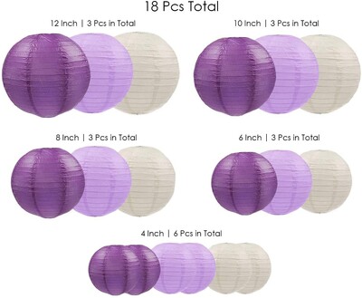 Dekoratív party papír lámpások 18 db arany fehér bézs kerek japán/kínai lámpás lámpás papír esküvői kültéri dekorációhoz